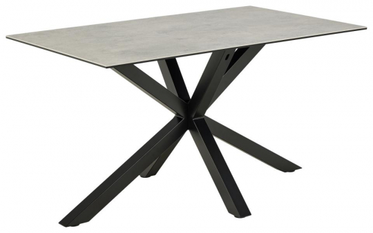 Eettafel 'Heaven' 135x80cm - Grijs/Zwart