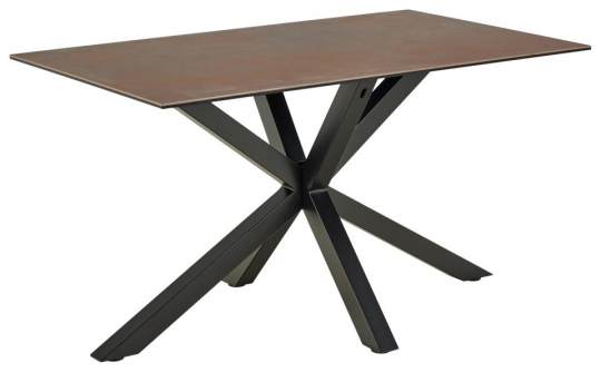 Eettafel 'Heaven' 135x80cm - Bruin/Zwart