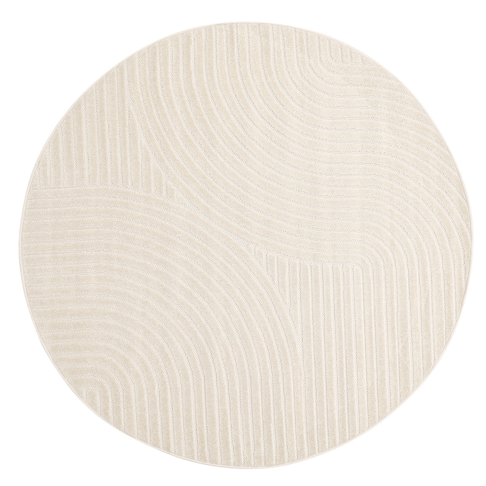 Rond vloerkleed 'Devon' - Crème