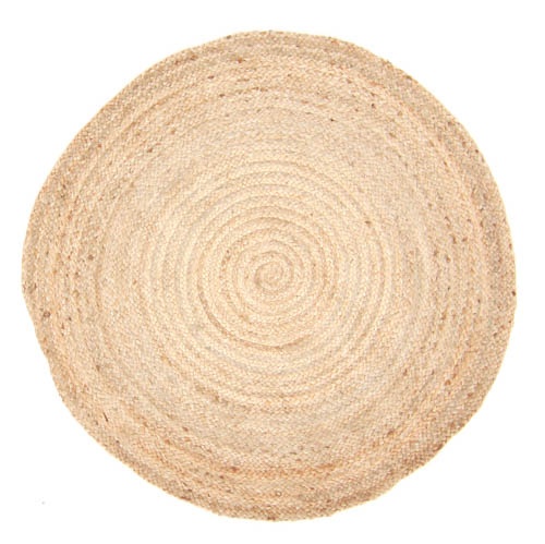 Rond jute vloerkleed 'Flätan'
