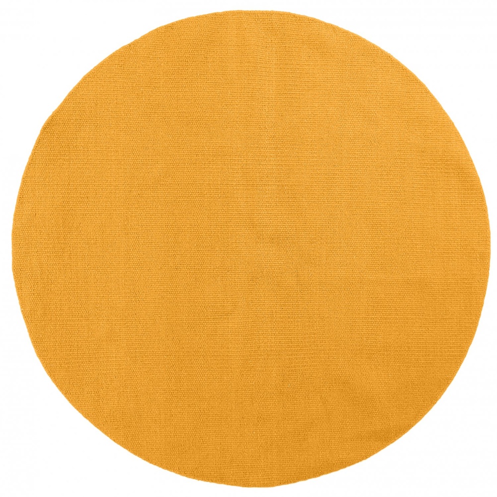 Rond vloerkleed 'Hamilton' - Saffraan