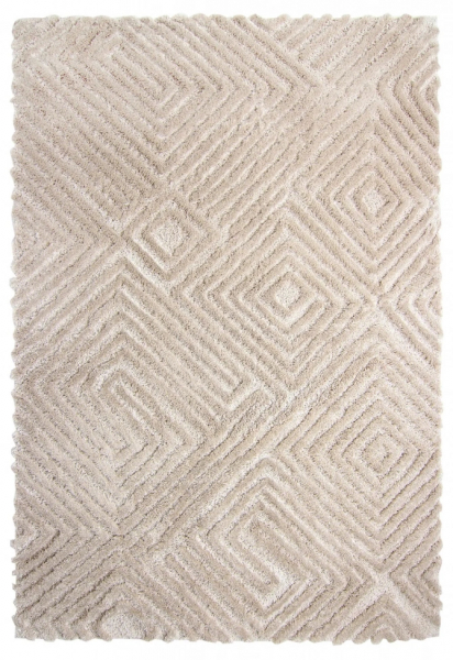 Hoogpolig vloerkleed 'Monti' - Beige
