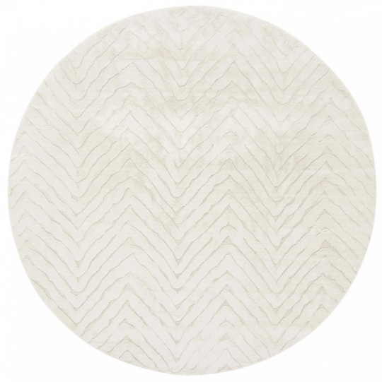 Rond tapijt 'Wren' - Wit