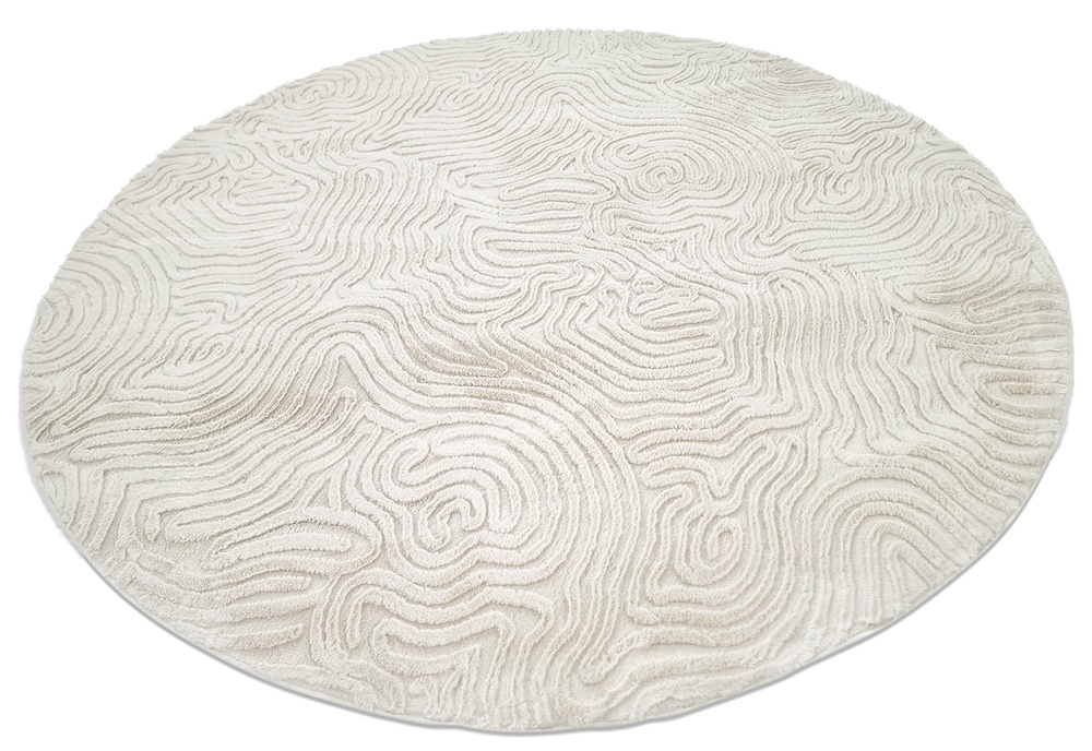 Rond tapijt 'Amora' - Wit