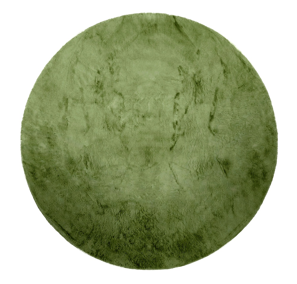 Rond tapijt 'Aranga Super Soft' - Olijf
