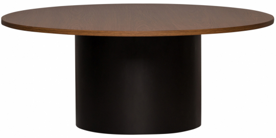 Salontafel 'Rounded' Rond 100cm - Walnoot