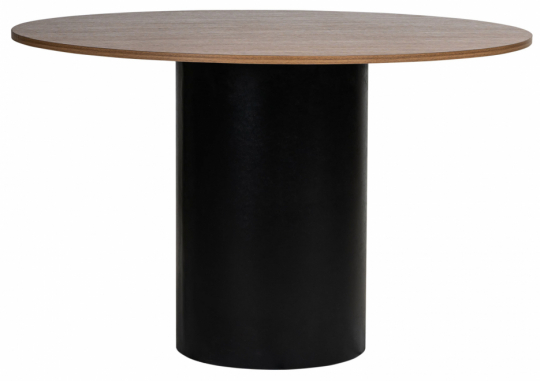 Eettafel 'Rounded' Rond 120cm - Walnoot