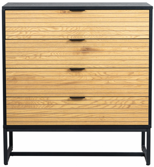 Dressoir 'Line' - Eik/Zwart