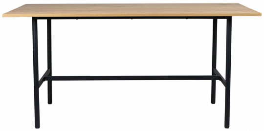 Eettafel 'Line' - Eik/Zwart 160x90cm