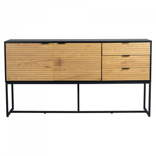 Sideboard 'Line' - Eik/Zwart