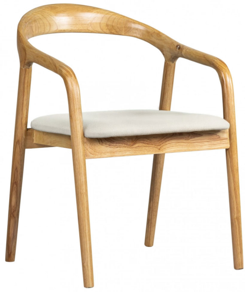 Armstoel 'Aspa' - Natuur/beige