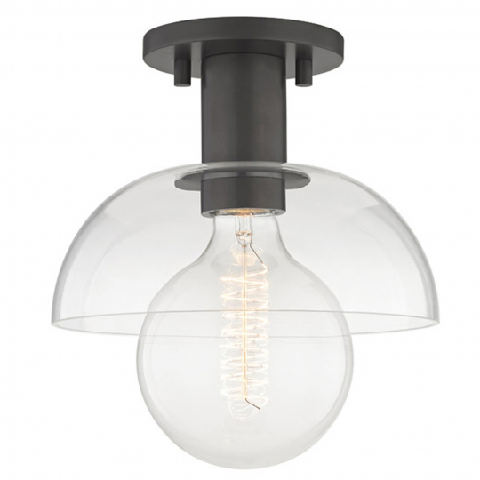 Plafondlamp 'Glass Shade' - Zwart
