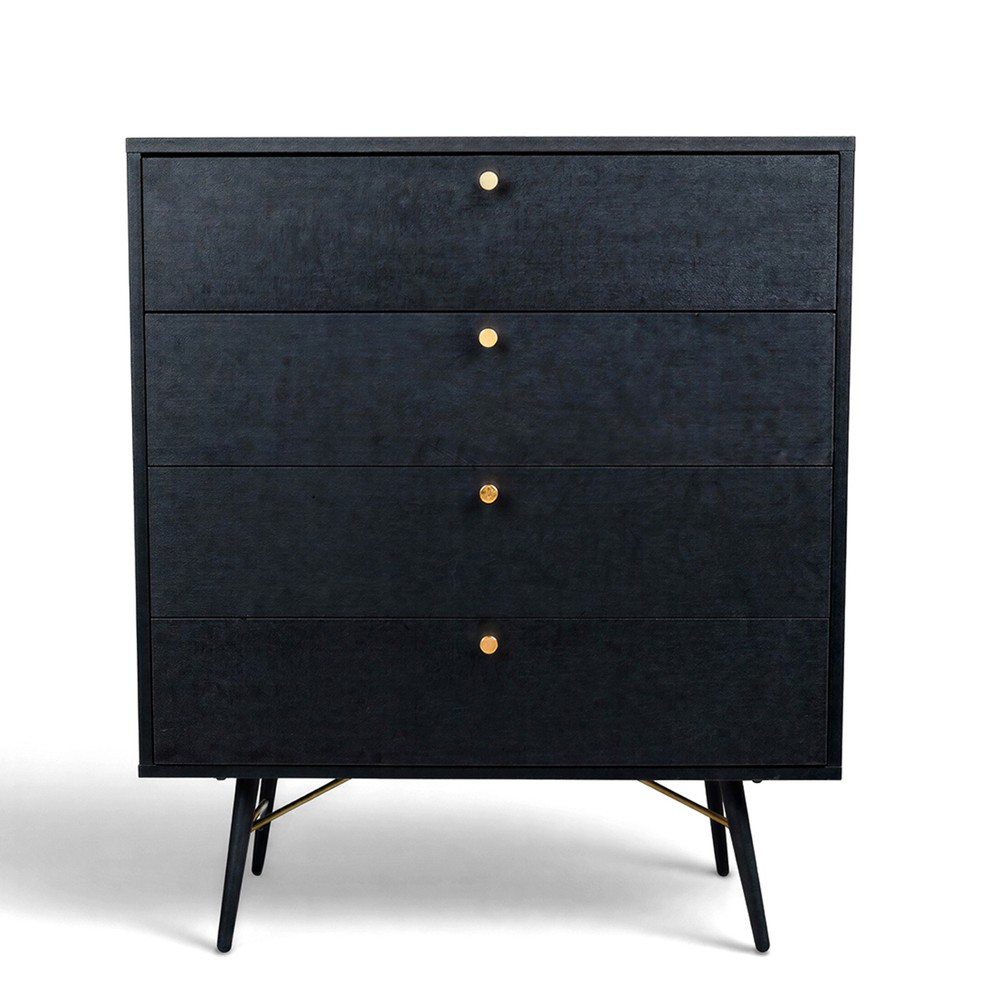 Dressoir 'Lux' - Zwart/Messing