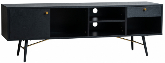 TV-meubel 'Lux' - Zwart/Messing
