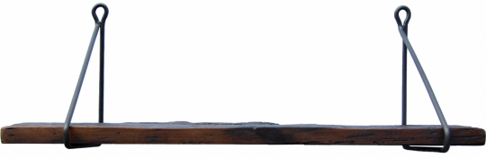 Plank 'Adel' Vintage - Hout/Messing