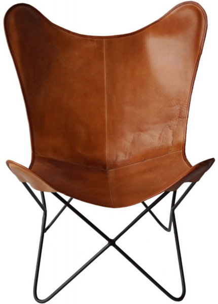 Lounge stoel Vintage - Leer/IJzer