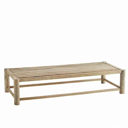 Houten bank 'Mangohout' 140 cm - Natuurlijk