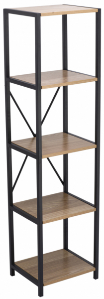 Plank 'Fem' - Zwart/Hout