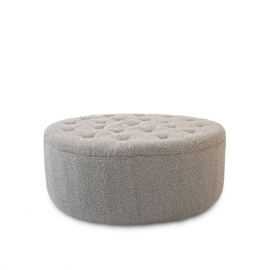 Poef 'Dimple' Rond 100cm - Grijs