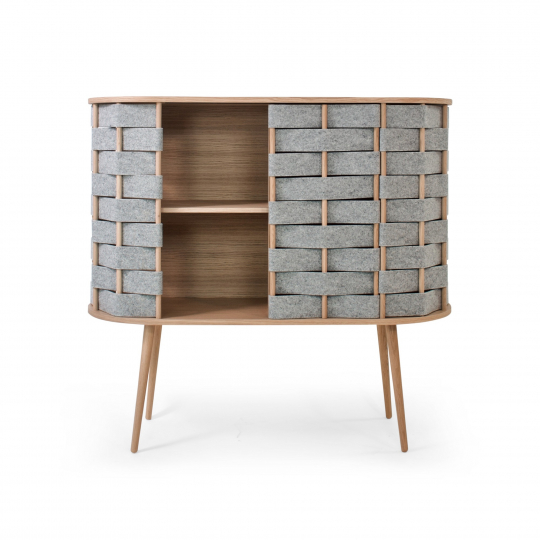 Dressoir 'Felt' 120cm - Natuur/Grijs