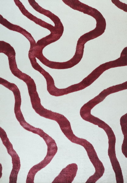 Tapijt 'Heloria' - Rood/Wit