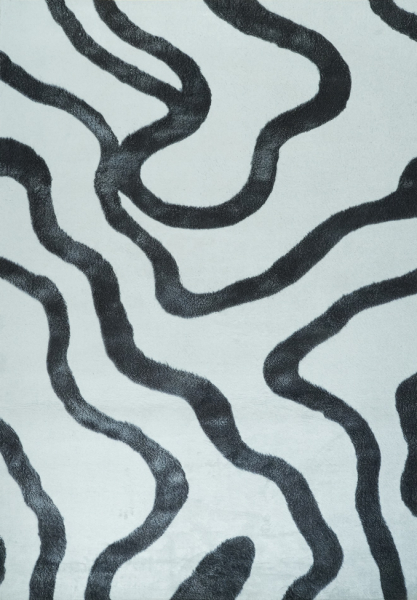 Tapijt 'Heloria' - Zwart/Wit