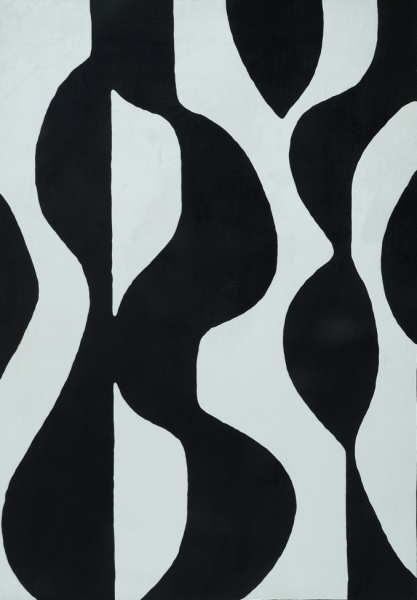 Tapijt 'Sorvento' - Zwart/Beige