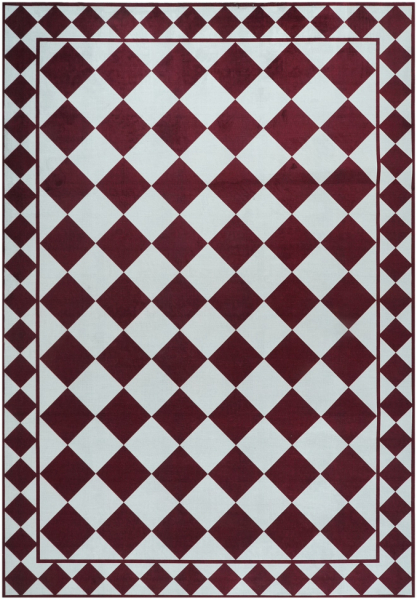 Tapijt 'Crestina' - Rood/Wit