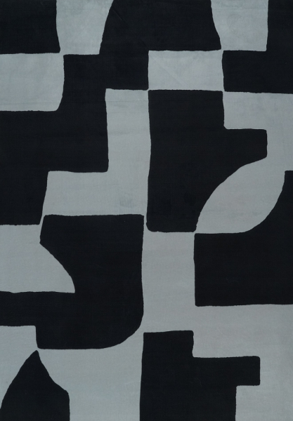 Vloerkleed 'Velenna' - Zwart/Grijs