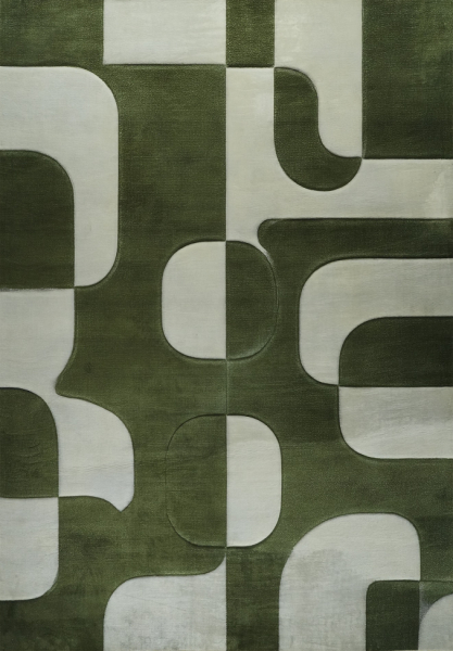 Tapijt 'Merano' - Groen/Beige