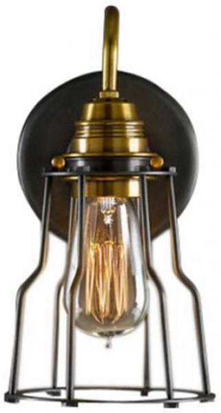 Wandlamp Vintage - Messing/Staalnet