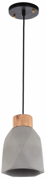 Hanglamp 'Mika' - Hout/Cement
