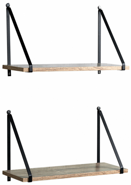 2-pack Wandplanken 'Triangle' - Natuur
