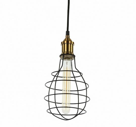 Hanglamp net - Zwart/Messing