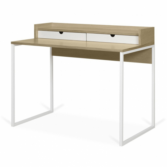 Bureau 'Rhone' - Eiken/Wit