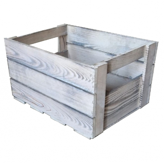 Houten doos 'Lera' - Wit/Hout