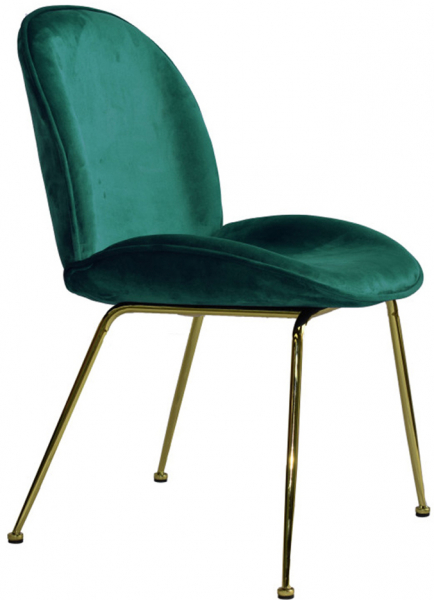 Stoel 'Lux' - Groen/Brass