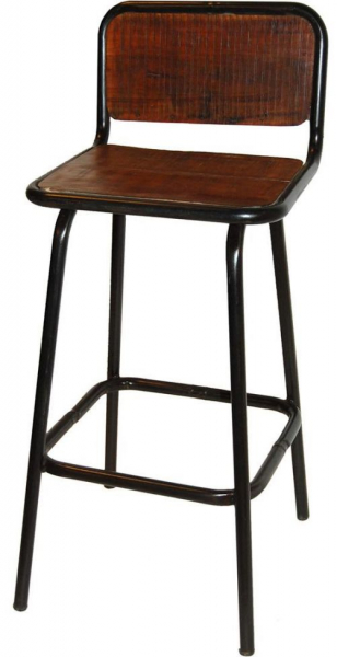 Barstoel 'Helmer' - Donker leer