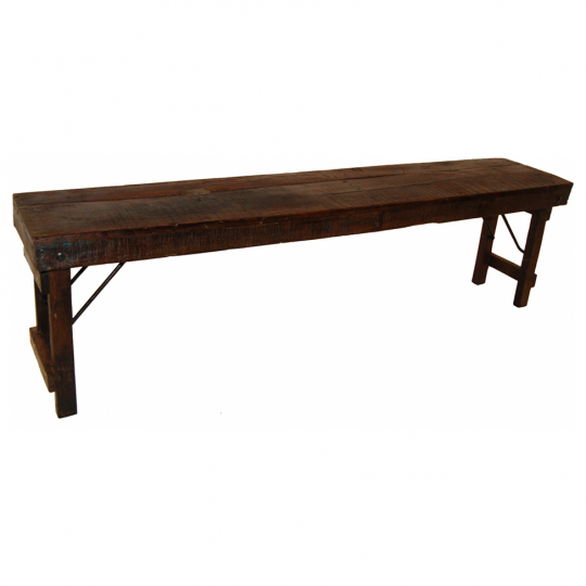 Lage houten bank - Vintage