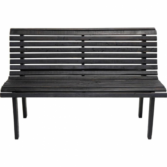 Bank met latten Vintage - Zwart