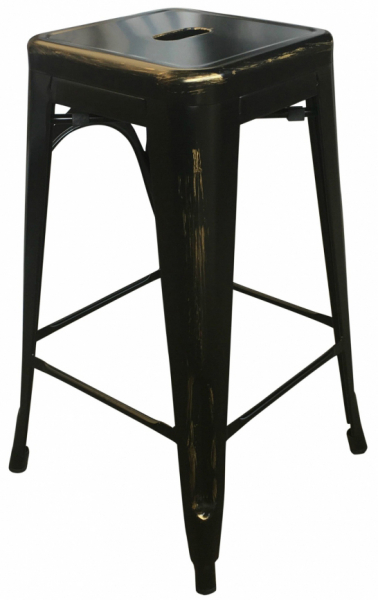Kruk 'Montmartre' 65cm - Vintage Zwart