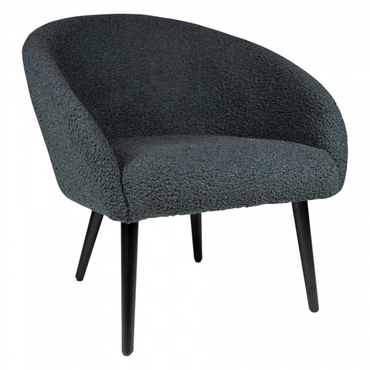 Fauteuil 'Puffy' - Donkergrijs/Teddy