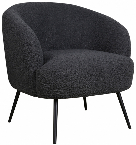 Fauteuil 'Capri' - Grijs/Bouclé