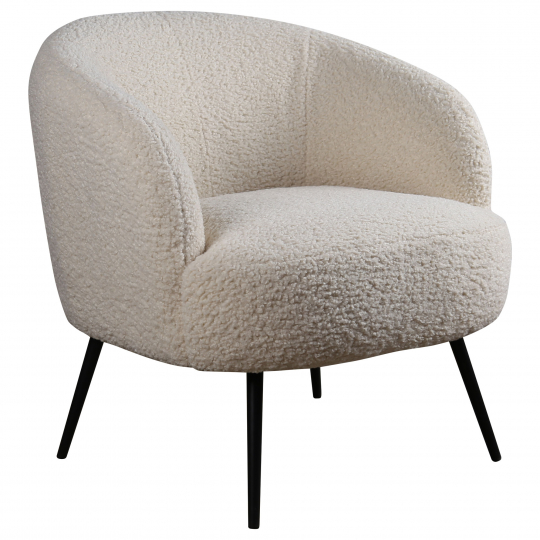 Fauteuil 'Capri' - Wit/Bouclé