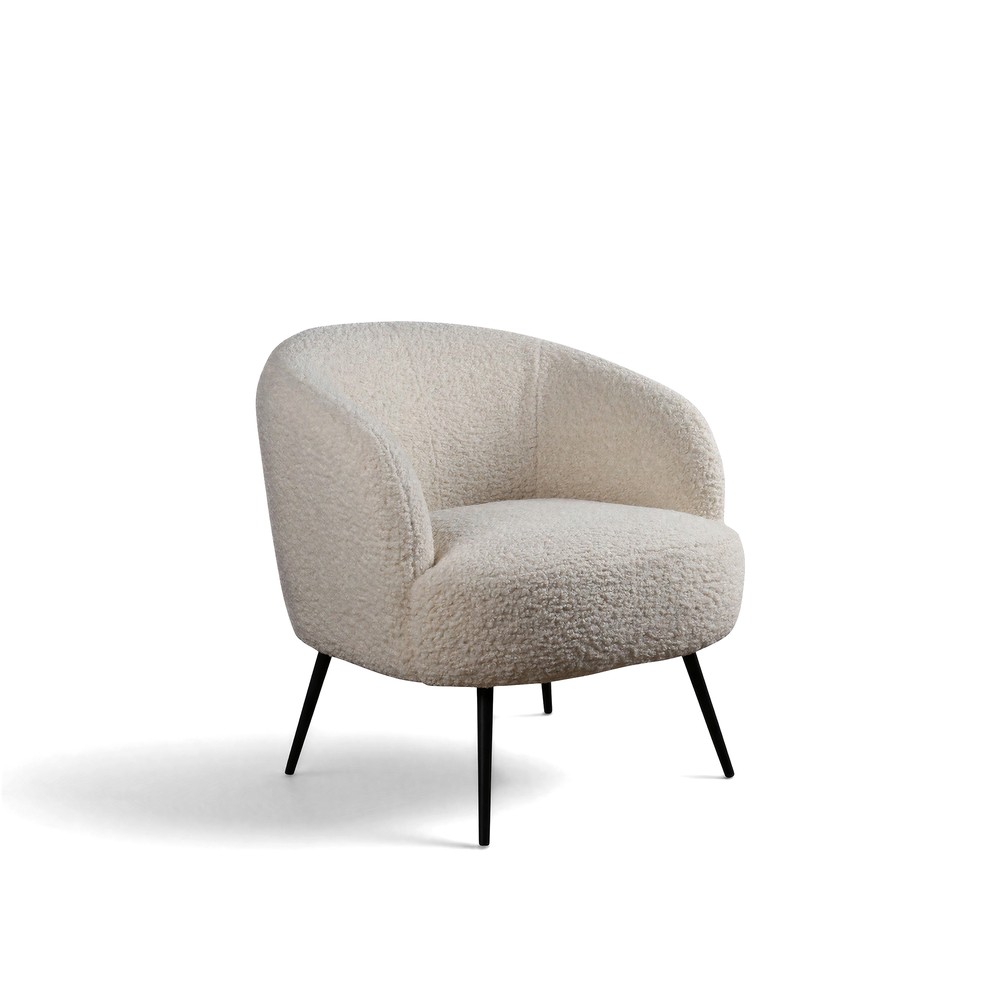 Fauteuil 'Capri' - Wit/Boucl&eacute;