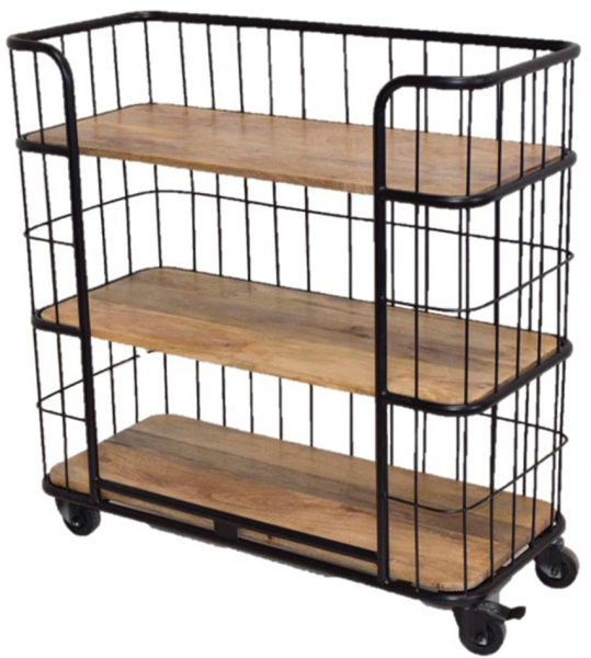Industriewagen Vintage - IJzer/Hout