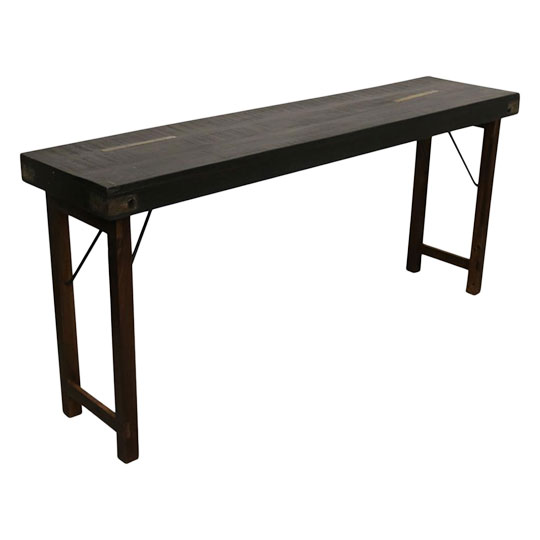 Bijzettafel Vintage 170x40cm - Zwart