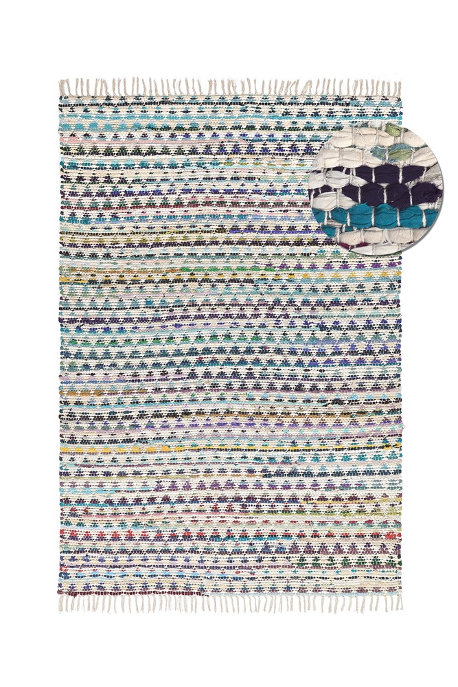 Lappenkleed 'Lindby' - Meerkleurig/blauw