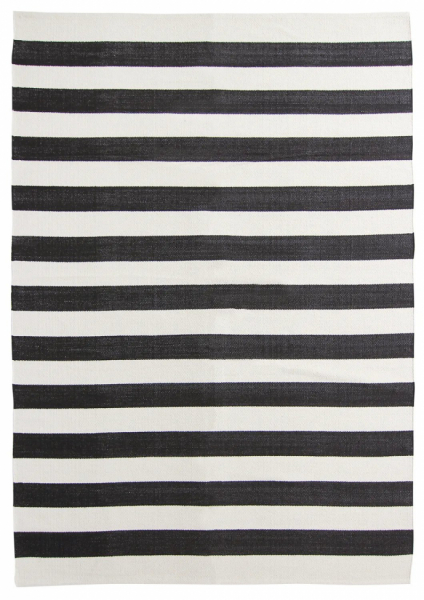 Katoenen tapijt 'Nilo' 140x200cm - Wit/Zwart