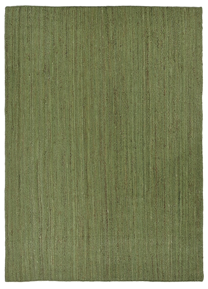 Jute vloerkleed 'Amasia' - Donkergroen